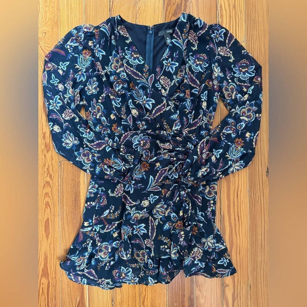 NWT Aqua Floral Print Dress